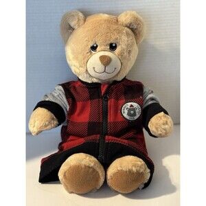 Build a Bear Plush 15" Teddy Bear w Wonder Nation Flannel top Mommys Little  Cub